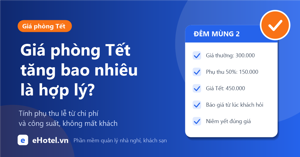 Giá phòng Tết tăng bao nhiêu là hợp lý: cách tính phụ thu lễ không mất khách